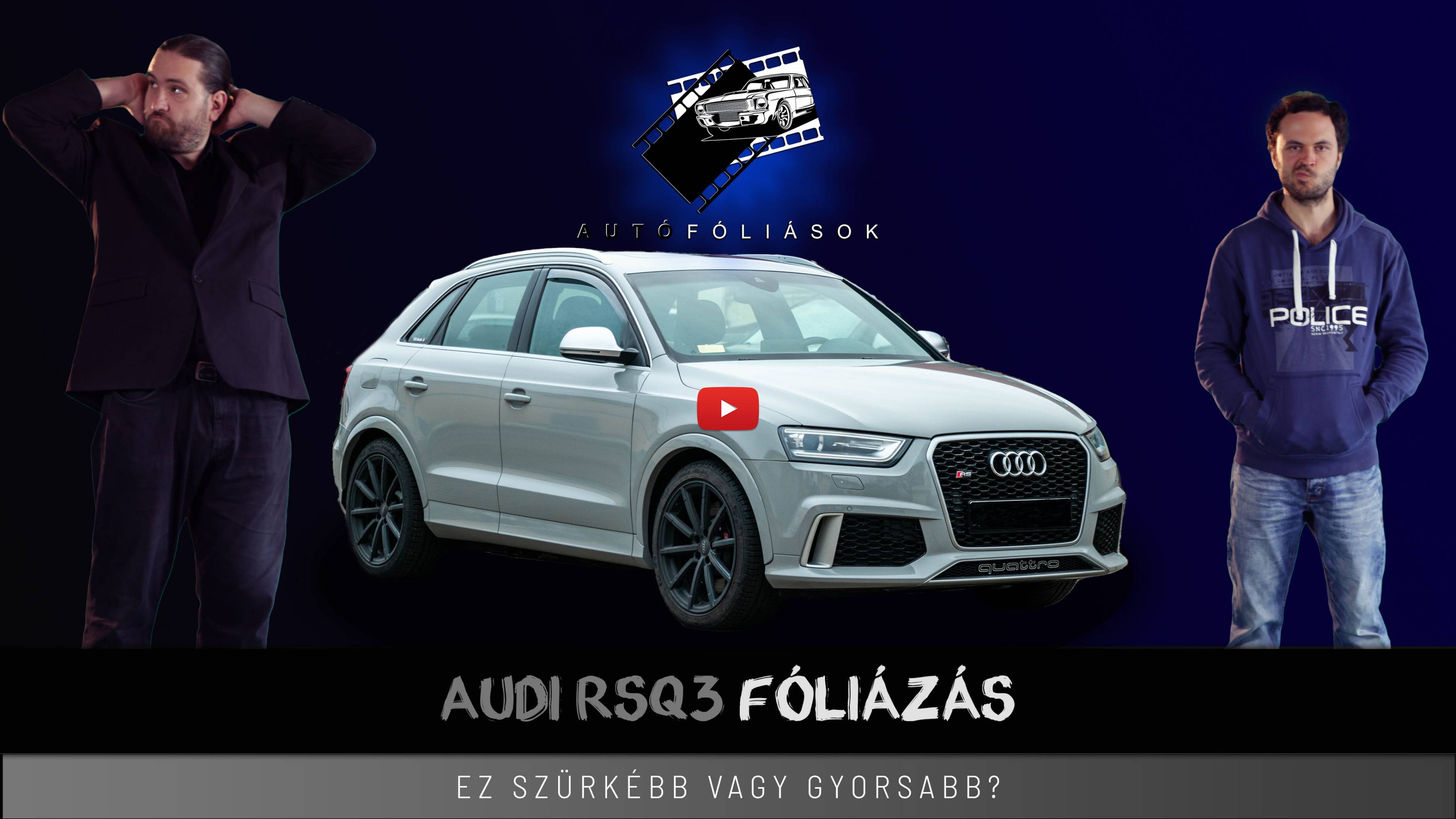 Audi RS Q3 autófóliázás - KPMF Gloss Chalk White K75411 nardo szürke autó fólia videó